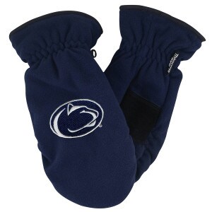 navy mittens with stitched Penn State Athletic Logo